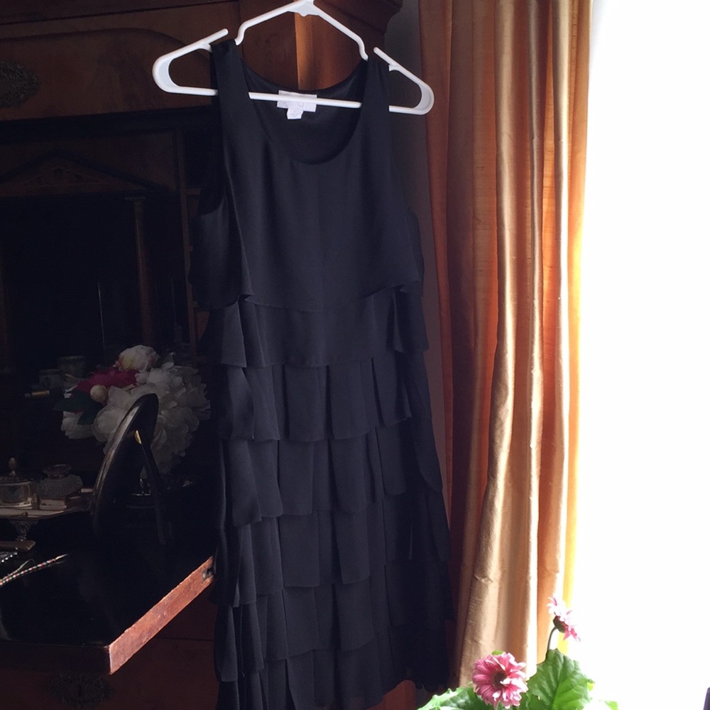 Jessica Simpson Black Ruffle Dress